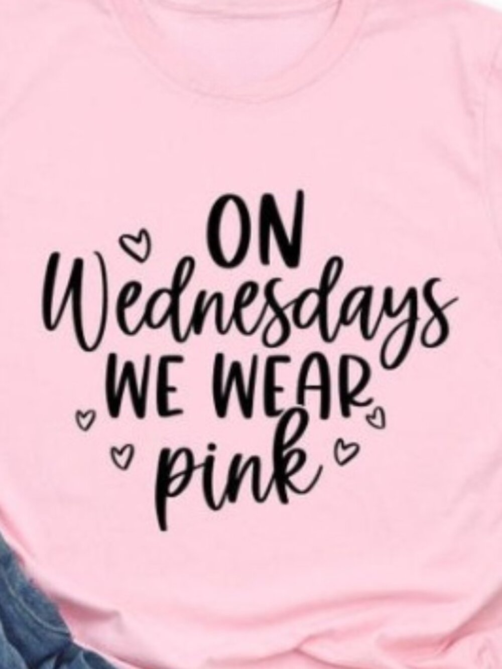 On Wednesday We Wear Pink, Mean Girls Shirt, Pink Shirt - Picture 2 of 4
